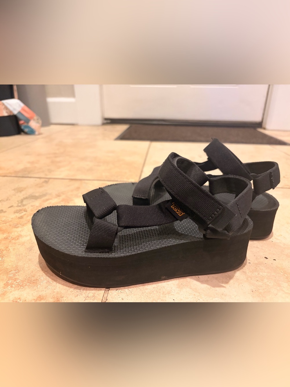 Teva Black Platform Sandals